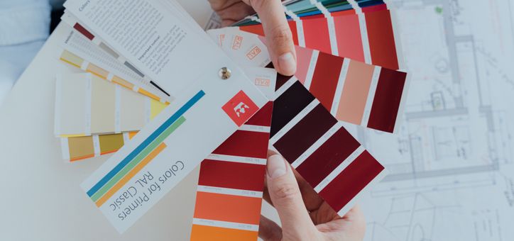 Paint color consultation swatches